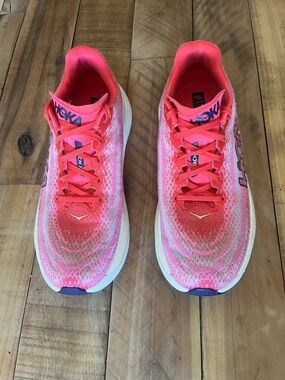 Hoka One One Mach X Women’s Pink Running Gym Sneaker (1141451 RSRW) Size 10B